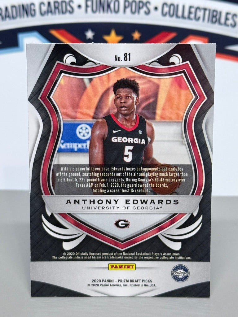 2020 Panini Prizm Draft Picks Anthony Edwards Crusade Rookie Card #81 - Georgia Bulldogs