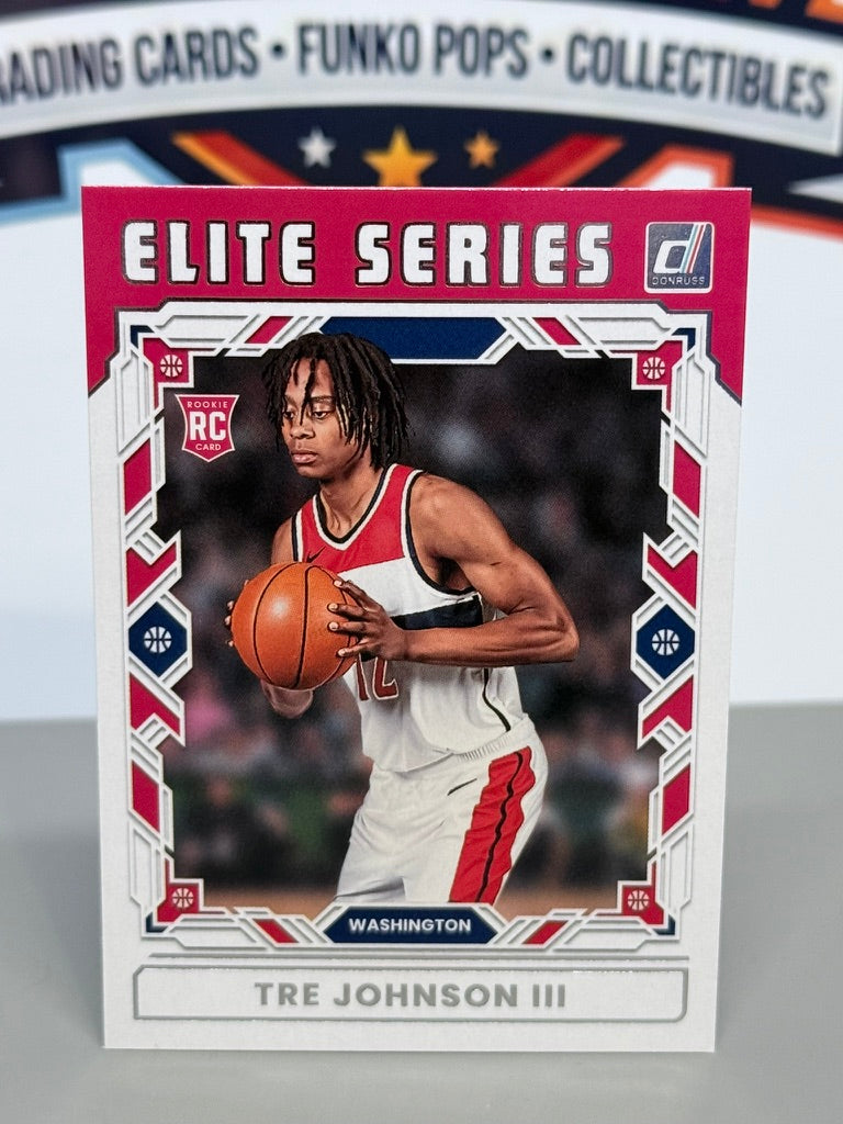 2025-26 Panini Donruss Tre Johnson III Serie Élite Novato Insertado RC #20 - Washington