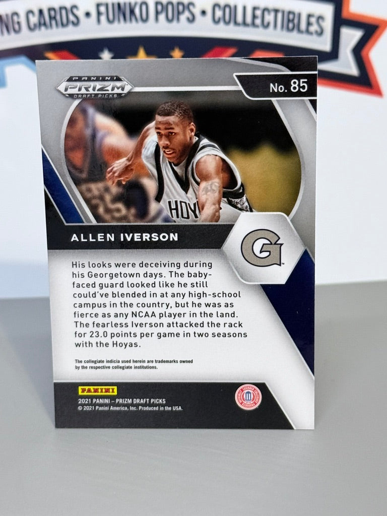 2021 Panini Prizm Draft Picks Allen Iverson Tarjeta Base #85 - Georgetown Hoyas