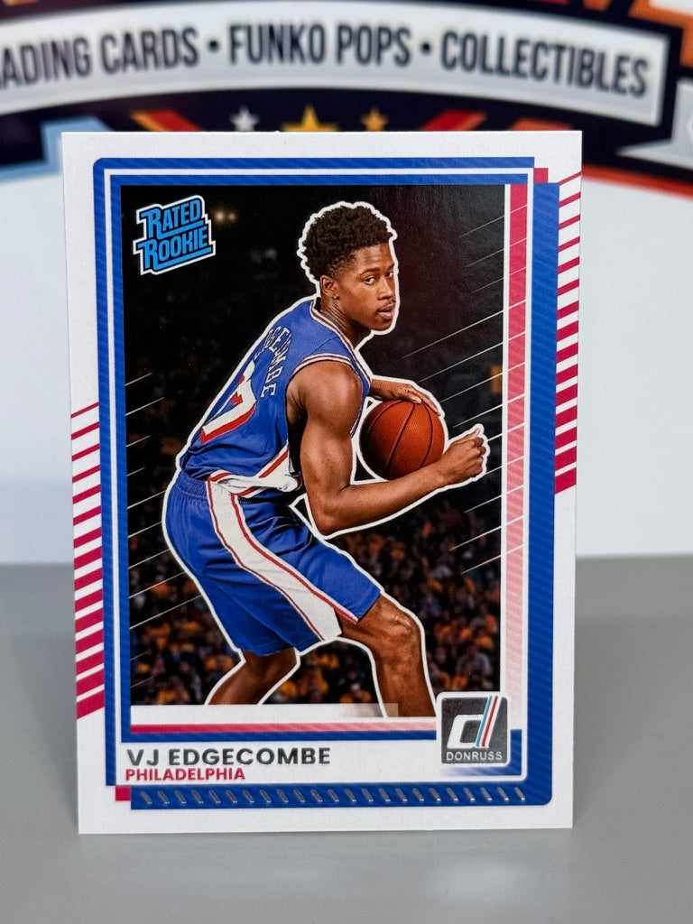2025-26 Panini Donruss VJ Edgecombe Rated Rookie RC #1 - Philadelphia 76ers