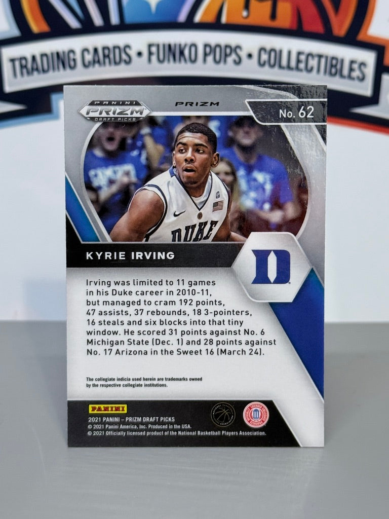 2021 Panini Prizm Draft Picks Kyrie Irving Paralelo Prizm Naranja Hielo #62 - Duke Blue Devils
