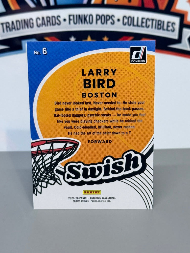 2025-26 Panini Donruss Larry Bird Swish Insert #6 - Boston Celtics